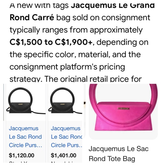 Jacquemus Le Grand Rond LARGE ROUND Blue Leather NWT Authentic - Picture 16 of 16